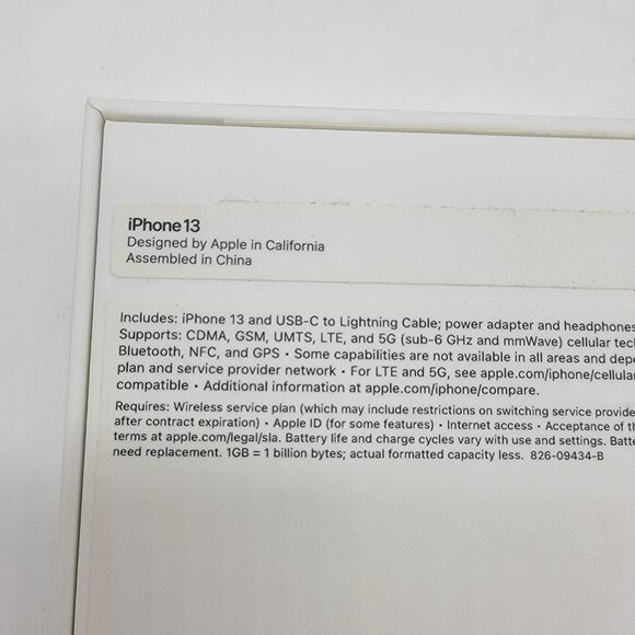 Retail‎ Box for Apple iPhone 13 Black - Box ONLY No Accessories, Etc - Picture 3 of 3